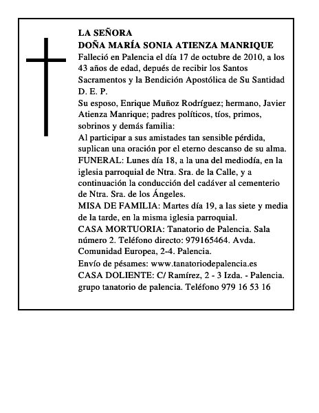 Doña María Sonia Atienza Manrique