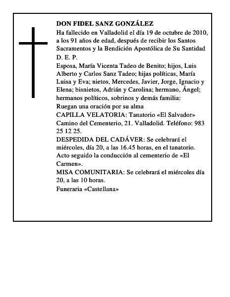 Don Fidel Sanz González