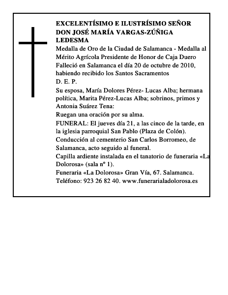 Don José María Vargas-Zúñiga Ledesma