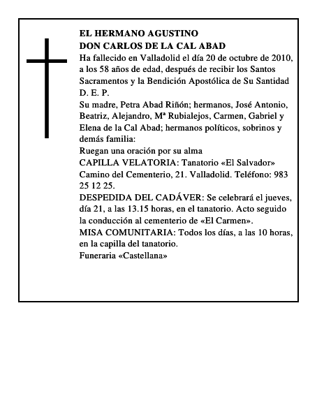 Don Carlos de la Cal Abad