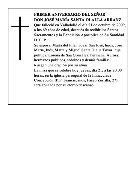Don José María Santa Olalla Arranz