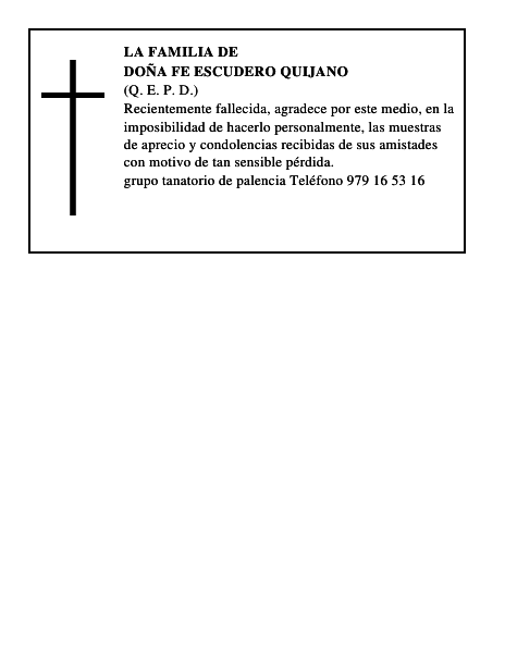 Doña Fe Escudero Quijano