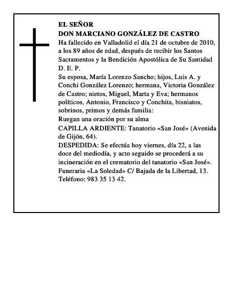Don Marciano González de Castro