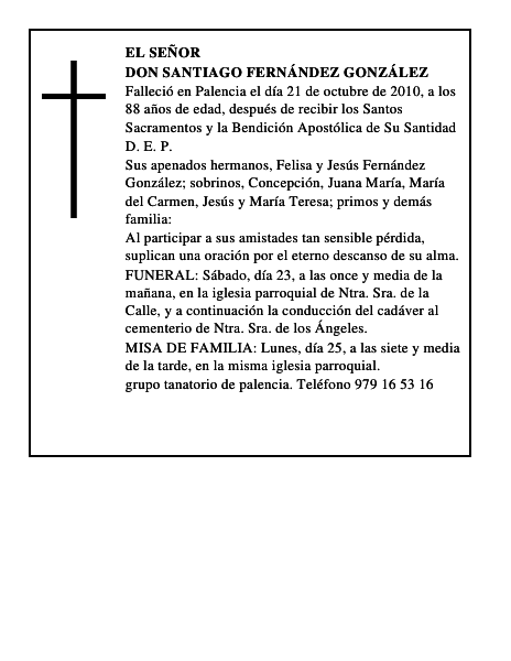 Don Santiago Fernández González