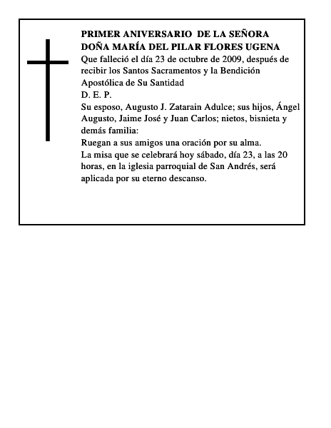 Doña María del Pilar Flores Ugena