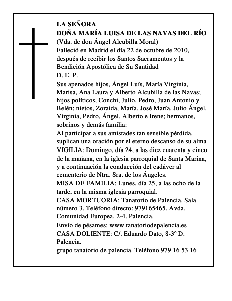 Doña María Luisa de las Navas del Río