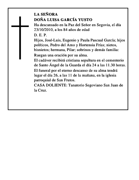 Doña Luisa García Yusto