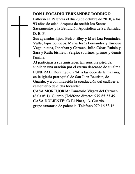 Don Leocadio Fernández Rodrigo