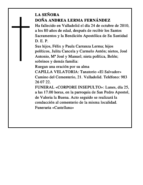 Doña Andrea Lerma Fernández
