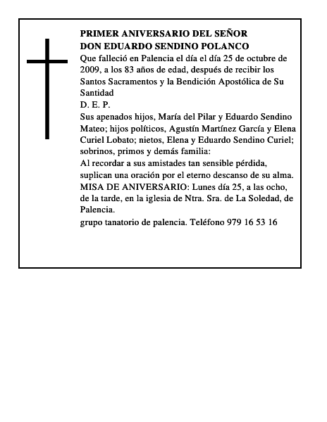 Don Eduardo Sendino Polanco