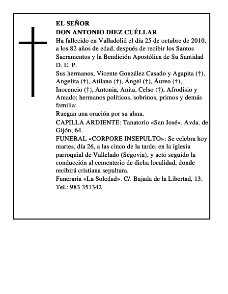 Don Antonio Diez Cuéllar