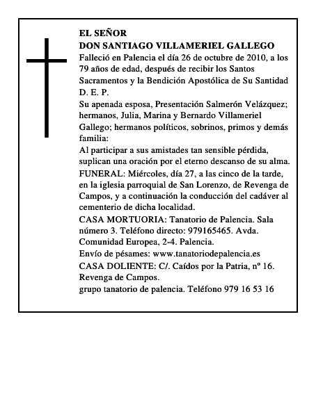 Don Santiago Villameriel Gallego