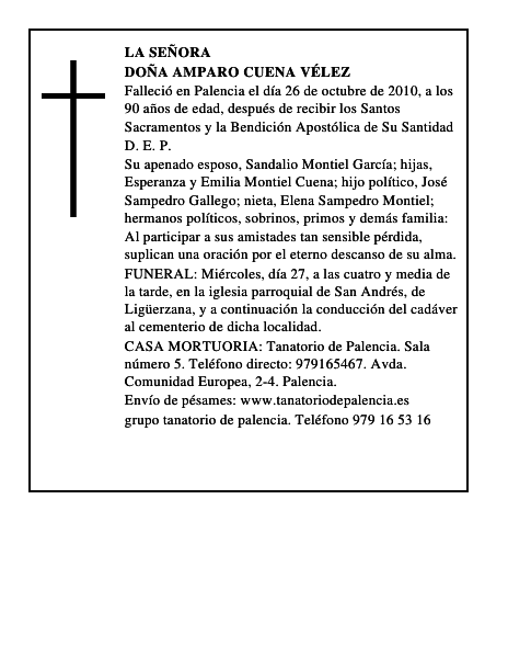 Doña Amparo Cuena Vélez