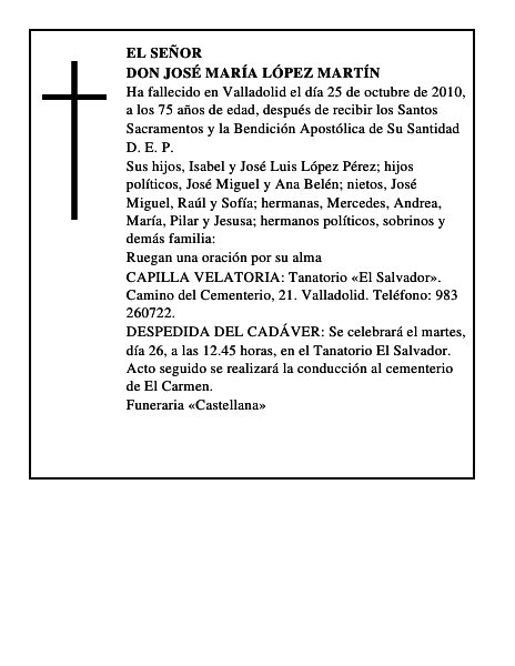 Don José María López Martín