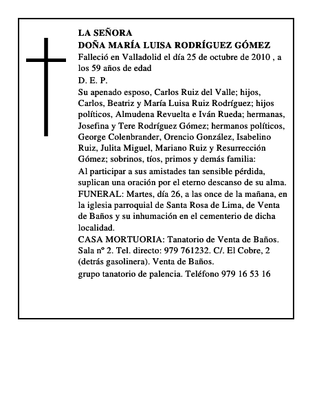 Doña María Luisa Rodríguez Gómez