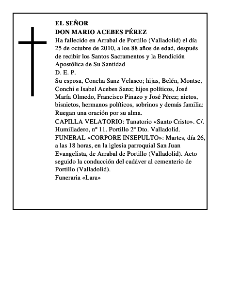 Don Mario Acebes Pérez