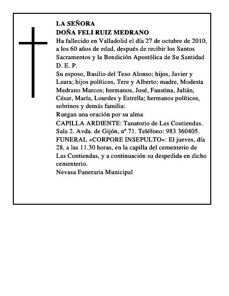 Doña Feli Ruiz Medrano
