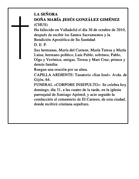 Doña María Jesús González Giménez