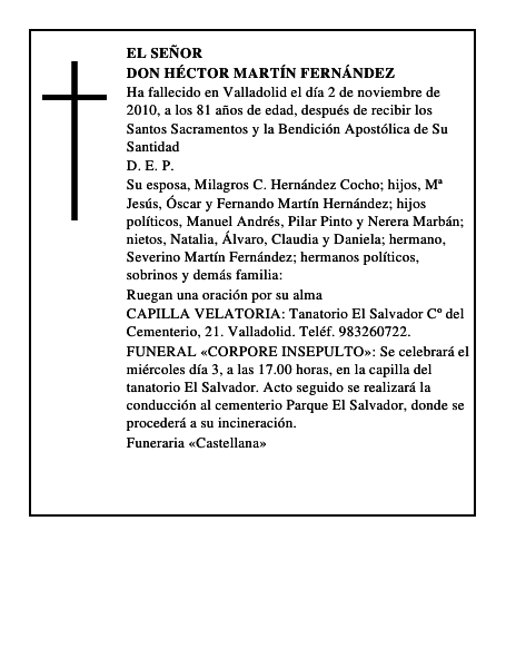 Don Héctor Martín Fernández