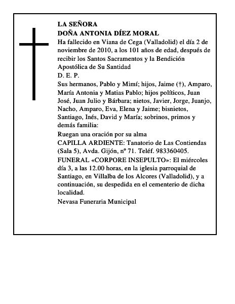Doña Antonia Díez Moral