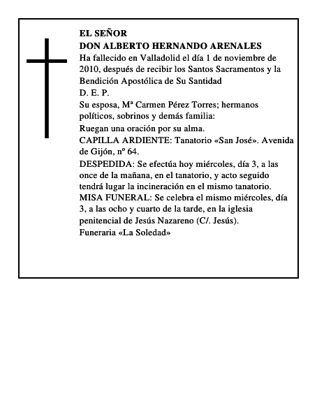 Don Alberto Hernando Arenales