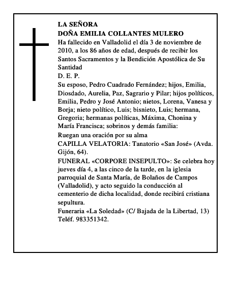 Doña Emilia Collantes Mulero