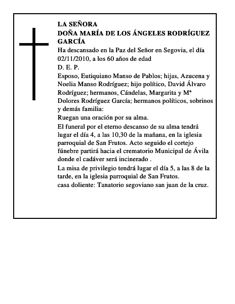 Doña María de los Ángeles Rodríguez García