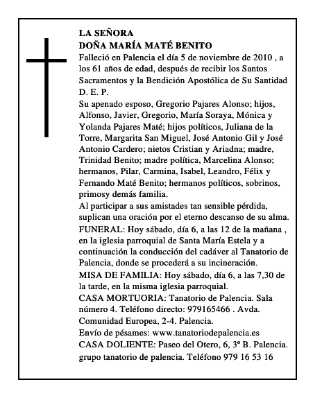 Doña María Maté Benito