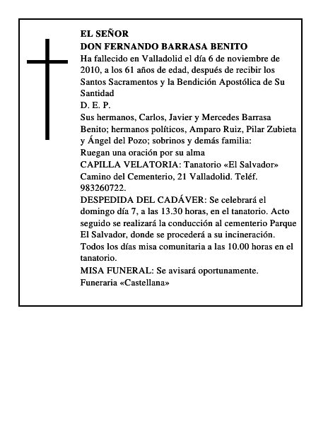 Don Fernando Barrasa Benito
