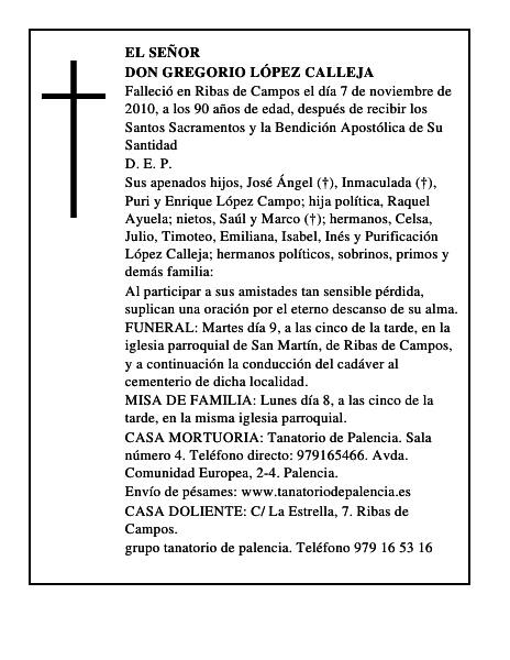 Don Gregorio López Calleja