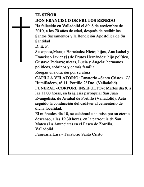 Don Francisco de Frutos Renedo
