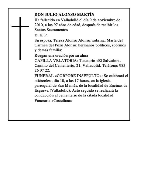 Don Julio Alonso Martín