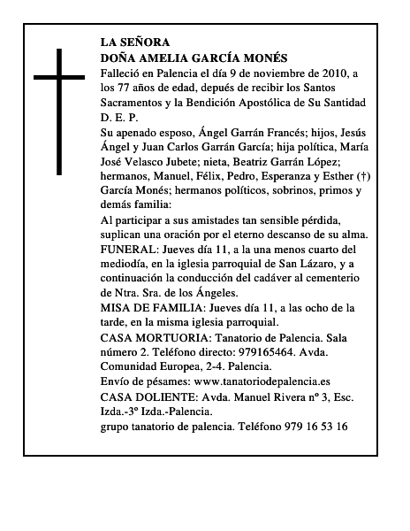 Doña Amelia García Monés
