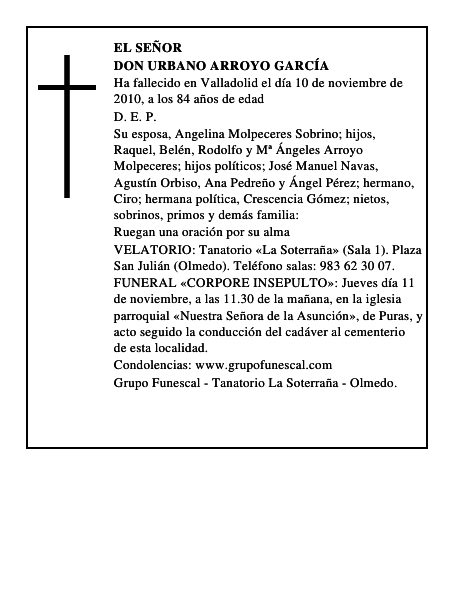 Don Urbano Arroyo García