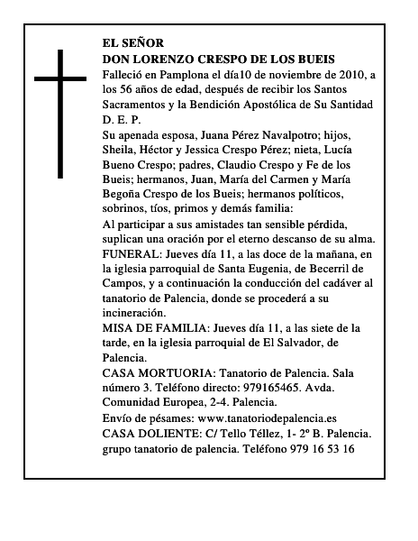 Don Lorenzo Crespo de los Bueis