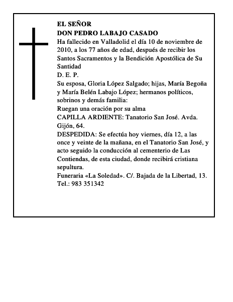 Don Pedro Labajo Casado