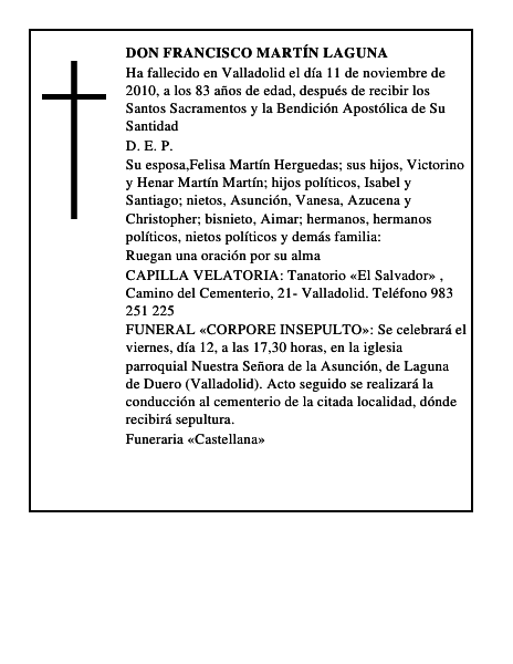 Don Francisco Martín Laguna
