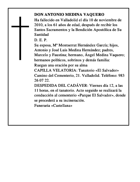 Don Antonio Medina Vaquero