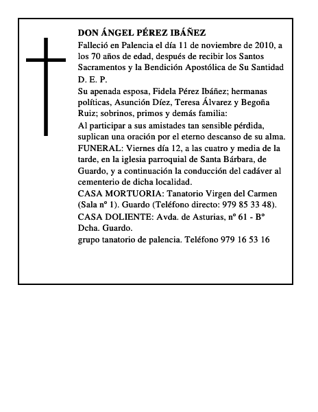 Don Ángel Pérez Ibáñez