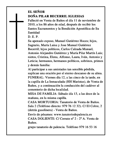 Doña Pilar Becerril Iglesias