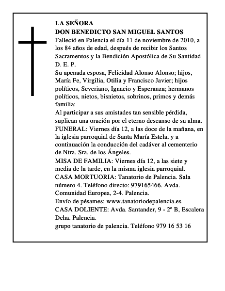 Don Benedicto San Miguel Santos