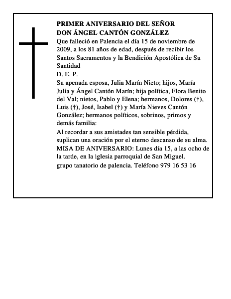 Don Ángel Cantón González