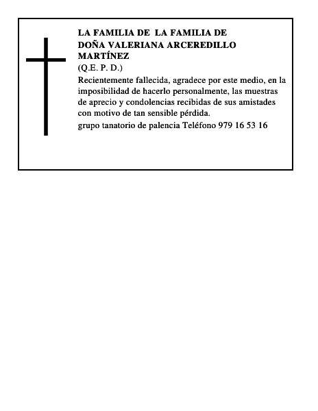 Doña Valeriana Arceredillo Martínez