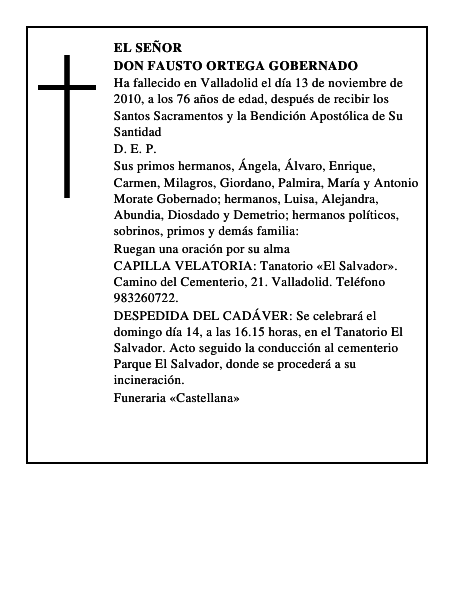 Don Fausto Ortega Gobernado