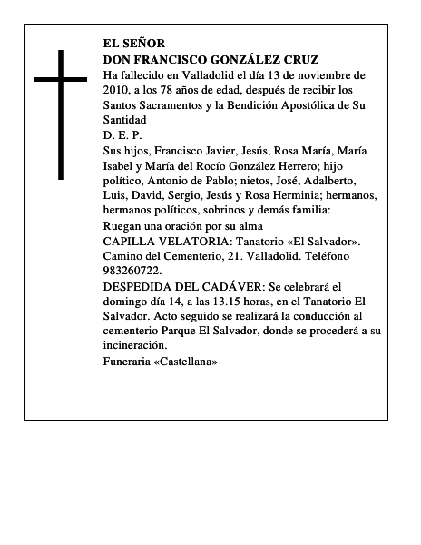 Don Francisco González Cruz
