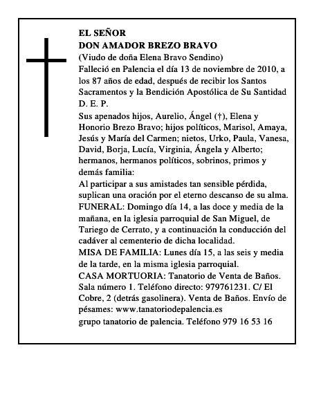 Don Amador Brezo Bravo