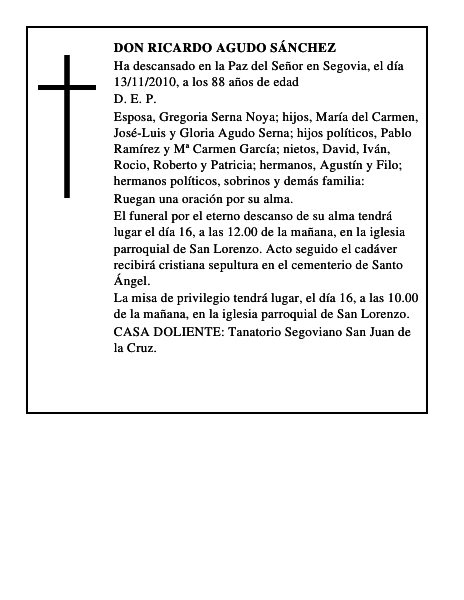 Don Ricardo Agudo Sánchez