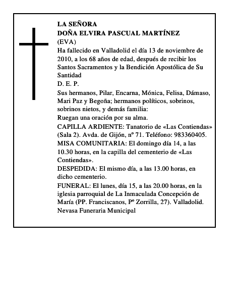 Doña Elvira Pascual Martínez