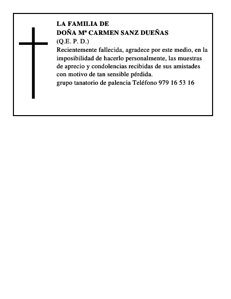Doña Mª Carmen Sanz Dueñas