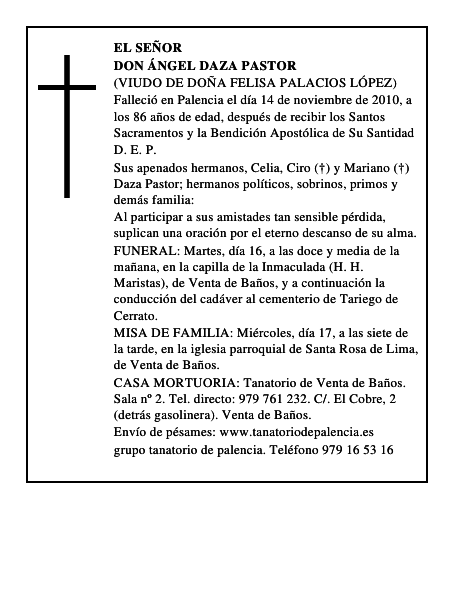 Don Ángel Daza Pastor